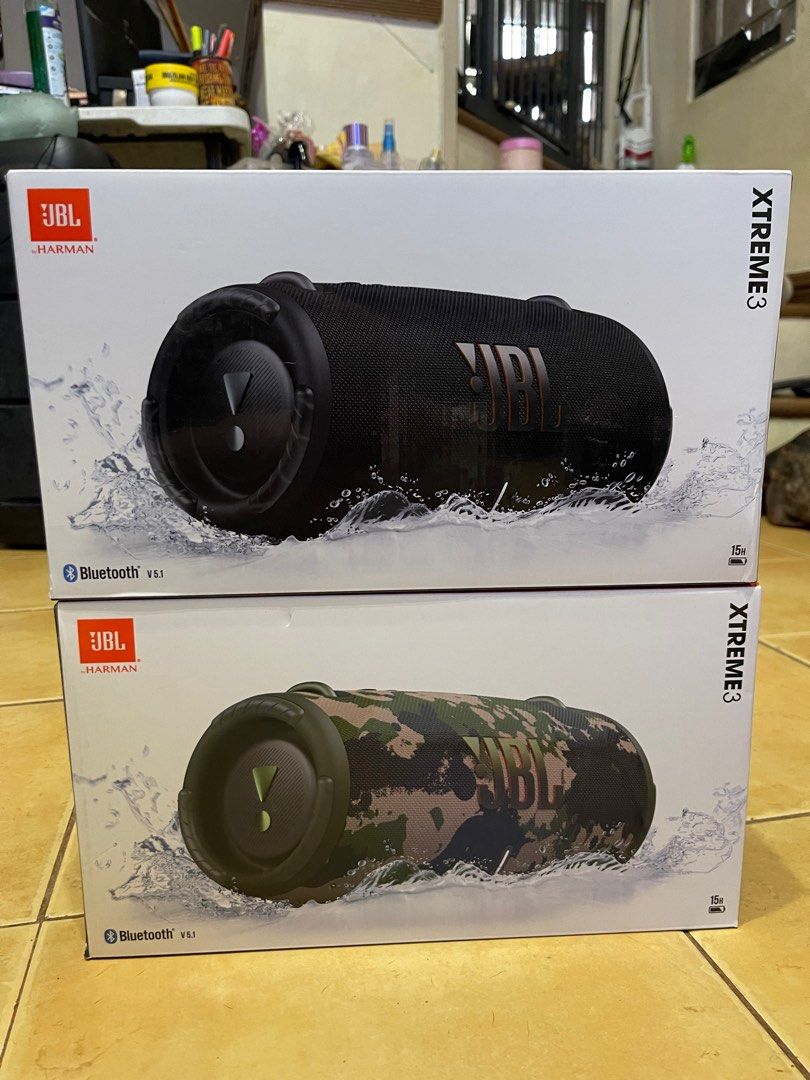 JBL Xtreme 3 (Category: Soundbars, Speakers & Amplifiers) located in Cavite. Submitted by xoxomhai (Listing ID 1389403532, Image 1). Description: 🎧 JBL Xtreme 3 – The Ultimate Portable Speaker! Get ready to take your sound to the next level with JBL Xtreme 3! Whether it’s a party or an outdoor adventure, this speaker delivers deep bass, crystal-clear sound, and up to 15 hours of playtime! 💥 Features: • IP67 Waterproof & Dustproof 💦 • Powerful 