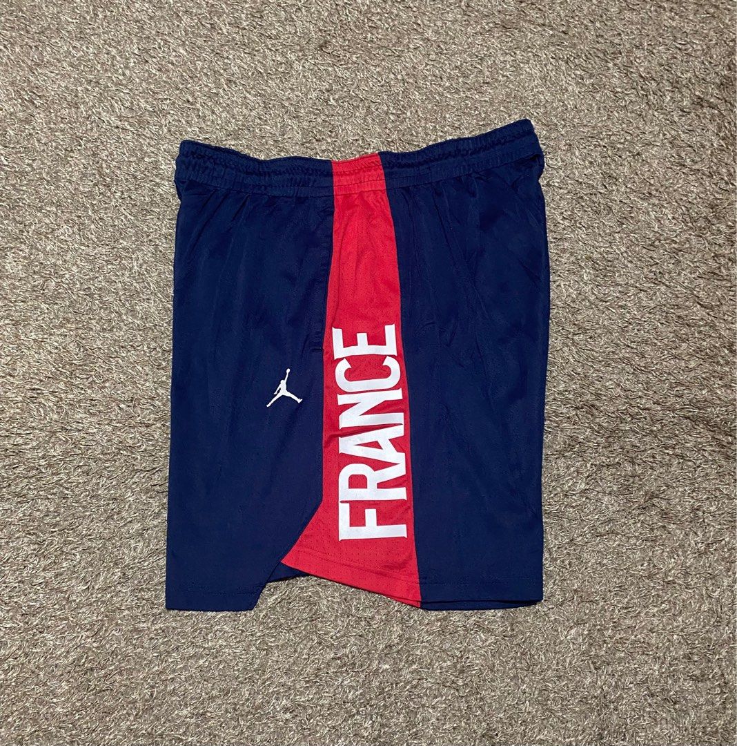 Jordan France (Category: Shorts) located in Roxas City. Submitted by wholelotta999 (Listing ID 1389377660, Image 1). Description: - Air Jordan France Mesh Shorts Size: XL - XXL / 34 - 42 Best fits (Adjustable by lace) Length: 21 France script & Jumpman logo are rubberized No flaws Like new 9.5 / 10 Overall Needs wash 📩.