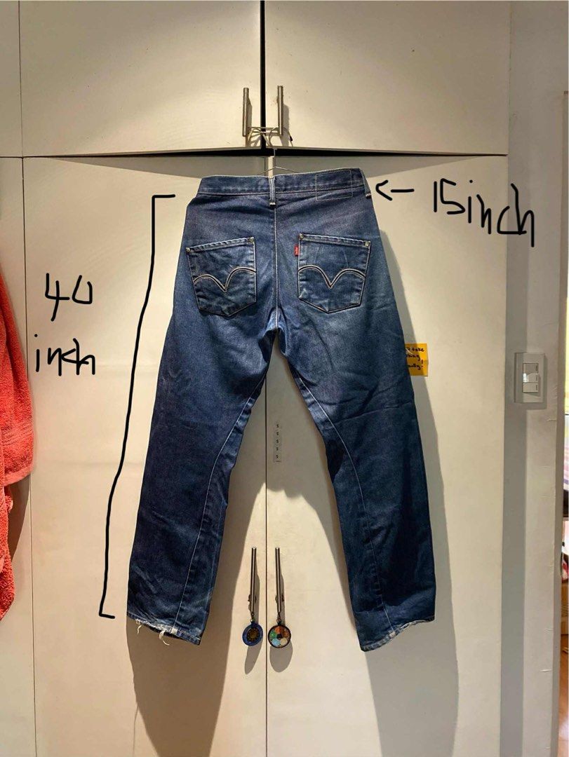 Levi’s Engineered Jeans (Category: Jeans) located in Manila. Submitted by investigator59 (Listing ID 1389378552, Image 1). Description: Dimes are written on the pics Great condition Rfs - too long for me but I didn’t want to cut the pants ahaha.