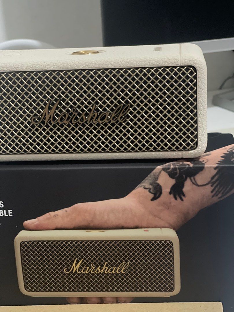MARSHALL - EMBERTON II (CREAM) (Category: Soundbars, Speakers & Amplifiers) located in Manila. Submitted by jowannnnaaaaa (Listing ID 1389390530, Image 1). Description: lady owned rarely used no issues no dents no stains bought last year (lost receipt) bought at MOA Digital Walker rfs - need funds.