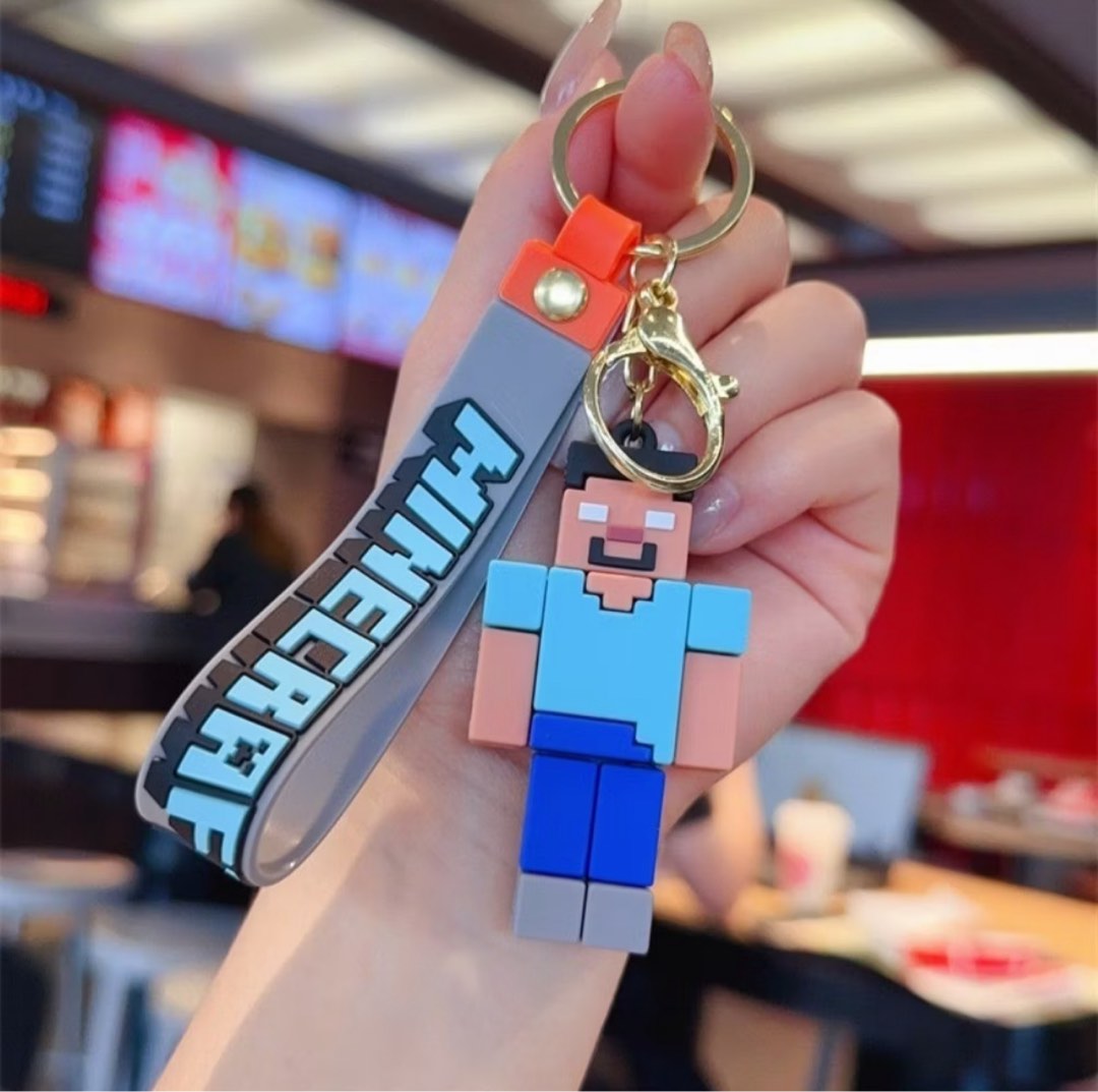 Minecraft Steve Keychain, Hobbies & Toys, Toys & Games on Carousell