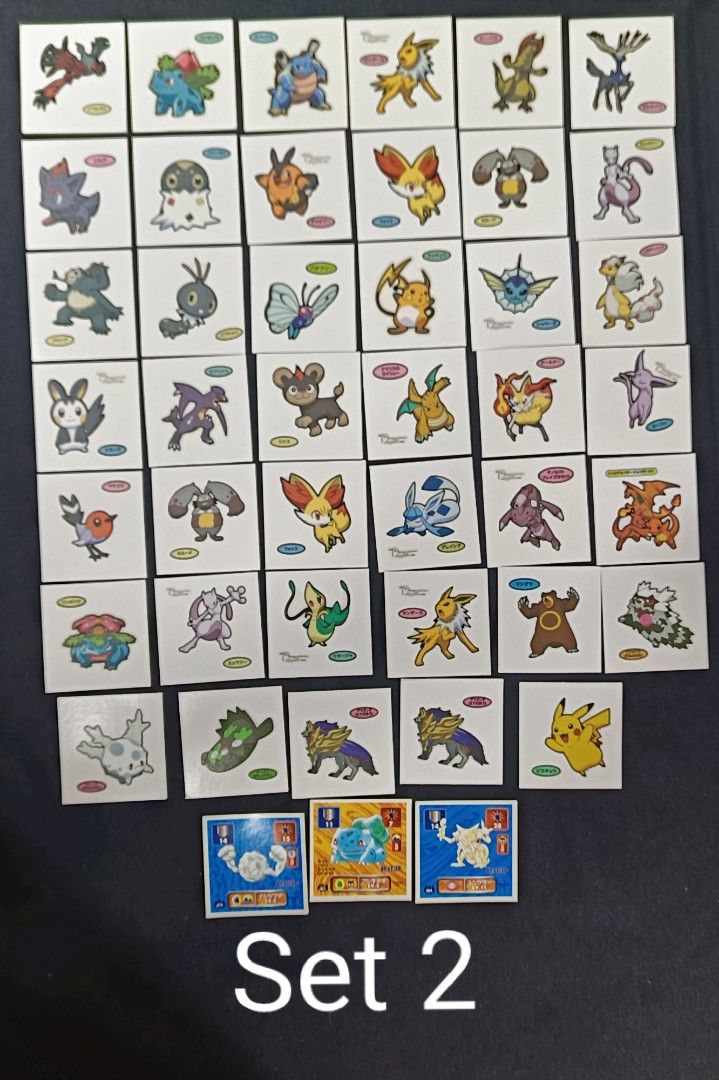 Pokemon DecoChara bread stickers (Category: Character Goods) located in Quezon City. Submitted by trunkleton (Listing ID 1389357367, Image 2). Description: Pokemon DecoChara bread stickers P800 per set 44pcs No splitting of sets Payment via Gcash or BPI Shipping via Lalamove, J&T or LBC COP (shipping cost only).