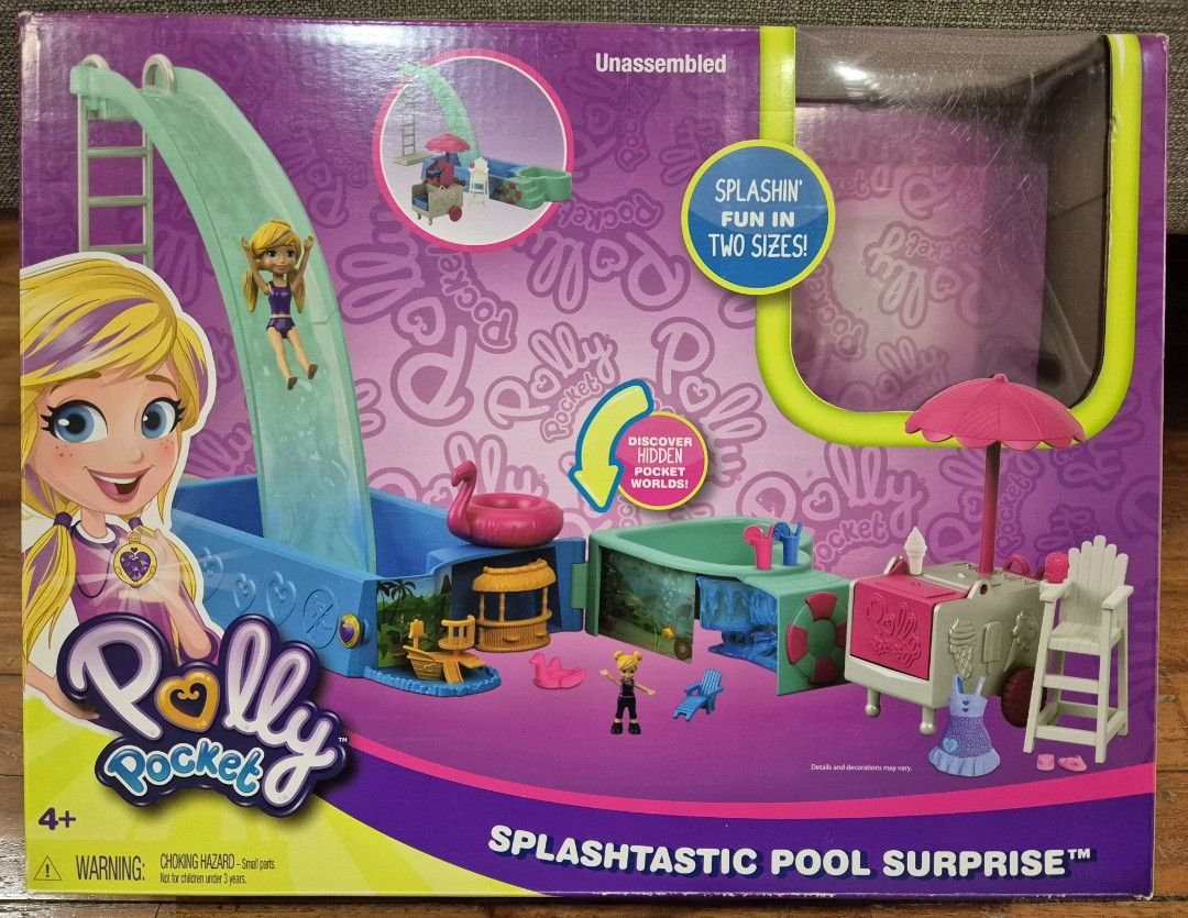 Polly Pool Polly Pocket Splash-tastic Pool Surprise Playset, Hobbies & Toys, Toys ...