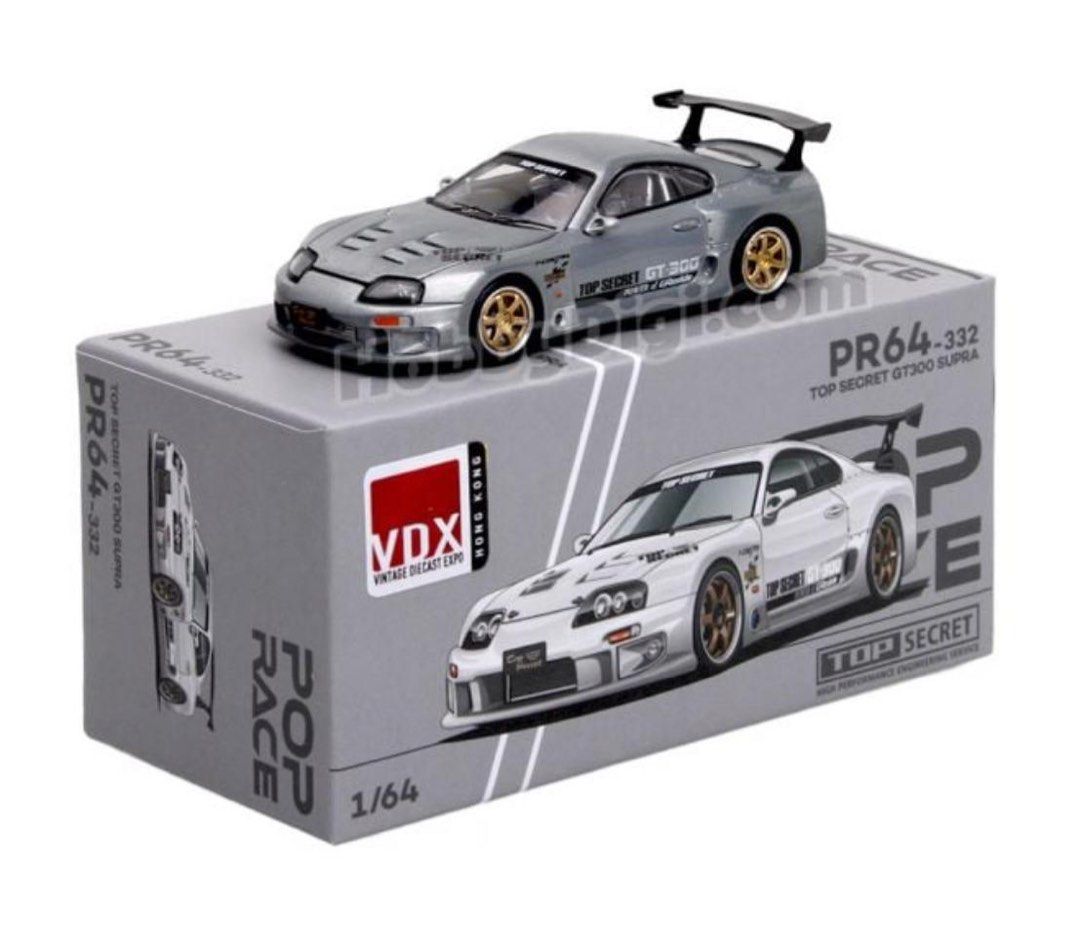 POP Race 1:64 Diecast Model Car - TOP SECRET GT300 SUPRA | Hong