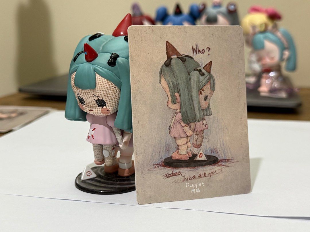 POPMART TinyTiny (Puppet) (Category: Designer & Blind Box Toys) located in Quezon City. Submitted by cluttercures (Listing ID 1389471936, Image 2). Description: Authenic POPMART TinyTiny (Puppet) Note: Does not come in a box or wrapper anymore but it comes with its photo card Bought from POPMART MOA Rfs: No longer collecting Loc: Quezon City Lalamove ready .