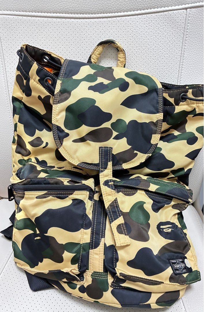 PORTER × BAPE TANKER BACKPACK a bathing ape 1st camo yellow PORTER × BAPE TANKER BACKPACK a bathing ape 1st camo yellow