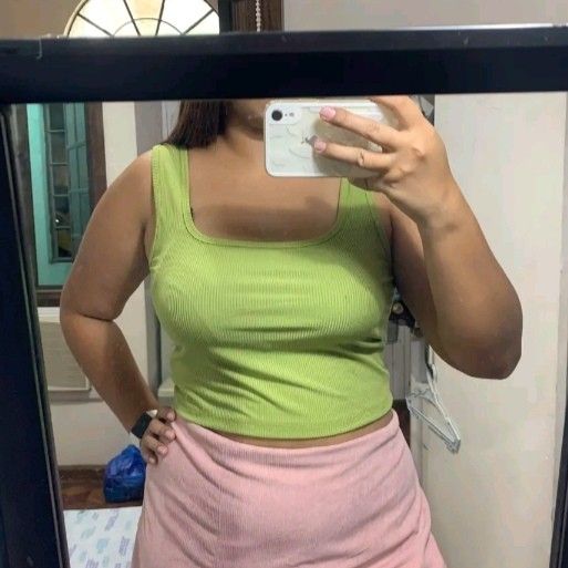 Sleeveless Crop Top (Category: Sleeveless) located in Rizal. Submitted by rmrkshmc (Listing ID 1389445869, Image 2). Description: •last price na po yan •rarely used •bust: 16-20" laid flat •length: 17" •bought from plumpinay in tktk •size XL on tag •mop: gcash •loc: Mayamot, Antipolo.