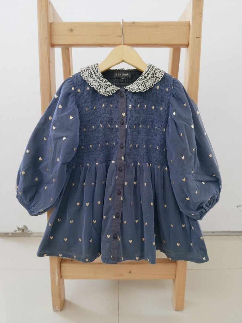 【新品】bonjour diary デニムチュニック4Y bonjour diary 新品】bonjour diary デニムチュニック4Y 新品】BONJOUR