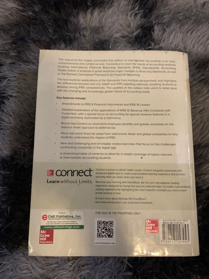 Spiceland Intermediate Accounting Global Edition 2 (Category: Textbooks) located in Manila. Submitted by _wtfrn (Listing ID 1389329580, Image 2). Description: 📌never used (no highlights and annotations) 📌Bought for ₱1,650 📌MOP: gcash,maya, Cash upon meet up 📌MOD: lalamove,jnt or meet-up (nearby) 📌Location: QC.