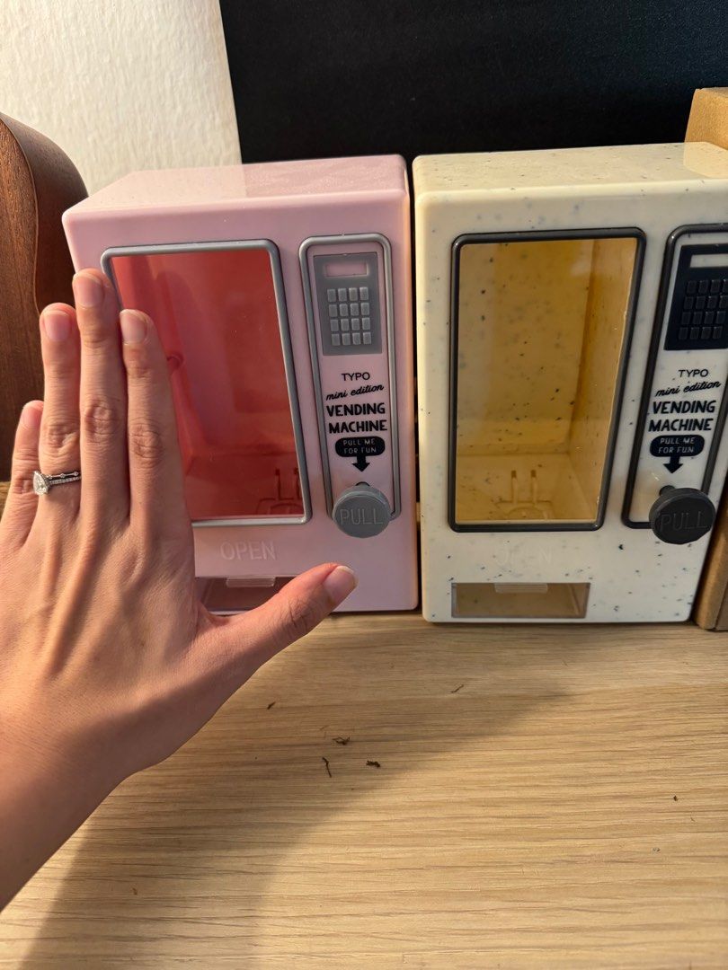 Tiny vending machine (Category: Interactive Toys) located in Singapore. Submitted by bargainbride (Listing ID 1389380268, Image 3). Description: 1 for $10 2 for $16 Can be used to dispense items. No capsules provided.