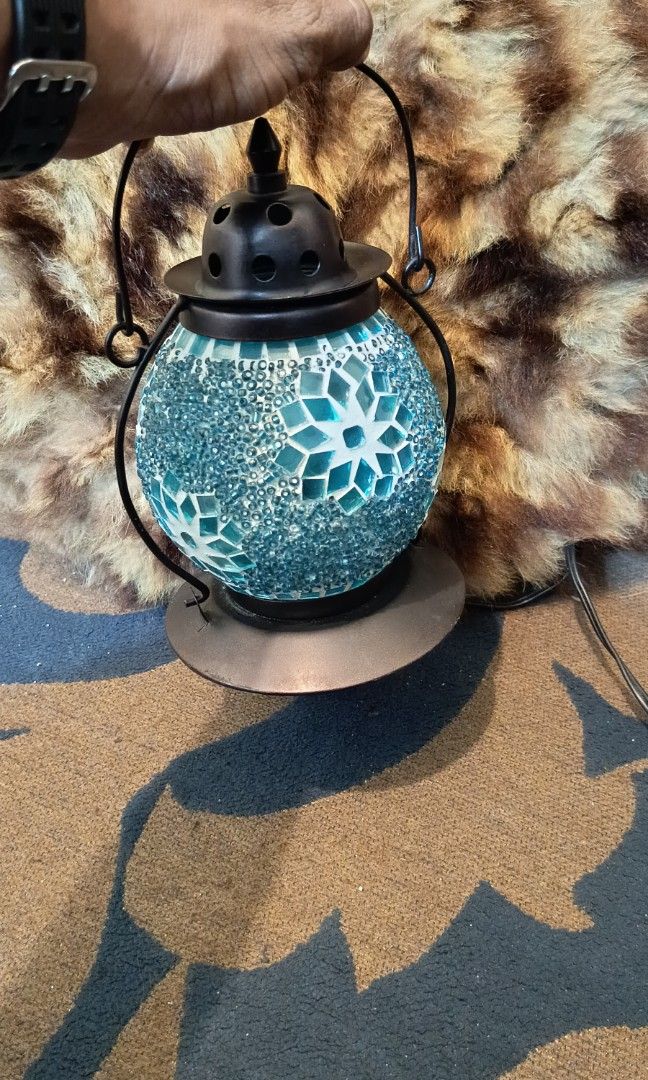 Turkish Moroccan Mosaic Lamp Lantern shape (Category: Lighting) located in Binangonan. Submitted by retrovintagesourceph (Listing ID 1389446602, Image 3). Description: Size (W x H x D): 6.1 x 7.9 x 5.1 inches (155 x 200 Weight: 24.2 oz (670 g).