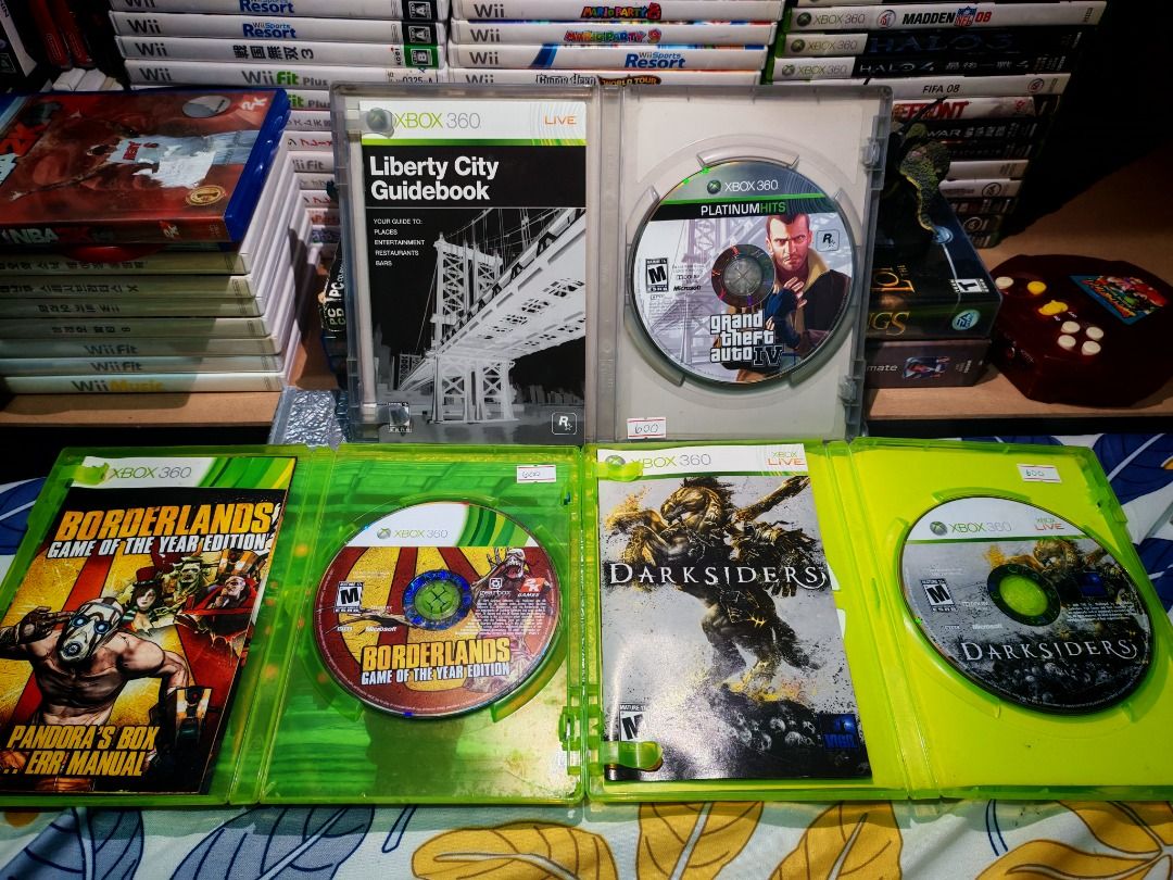 XBOX 360 GAMES (Category: Xbox) located in Santa Rosa. Submitted by tristanmunoz (Listing ID 1389394196, Image 2). Description: FOR SALE!!! Php 600 EACH GTA IV LIBERTY CITY (SOLD) DARKSIDERS BORDERLANDS GAME OF THE YEAR EDITION NTSC Comes with manual and inserts CIB 100% Authentic Tested working condition Can do video calls Warranty: 24 hours testing warranty, will do change/return if item are proven damaged (will be void if defect is caused by a