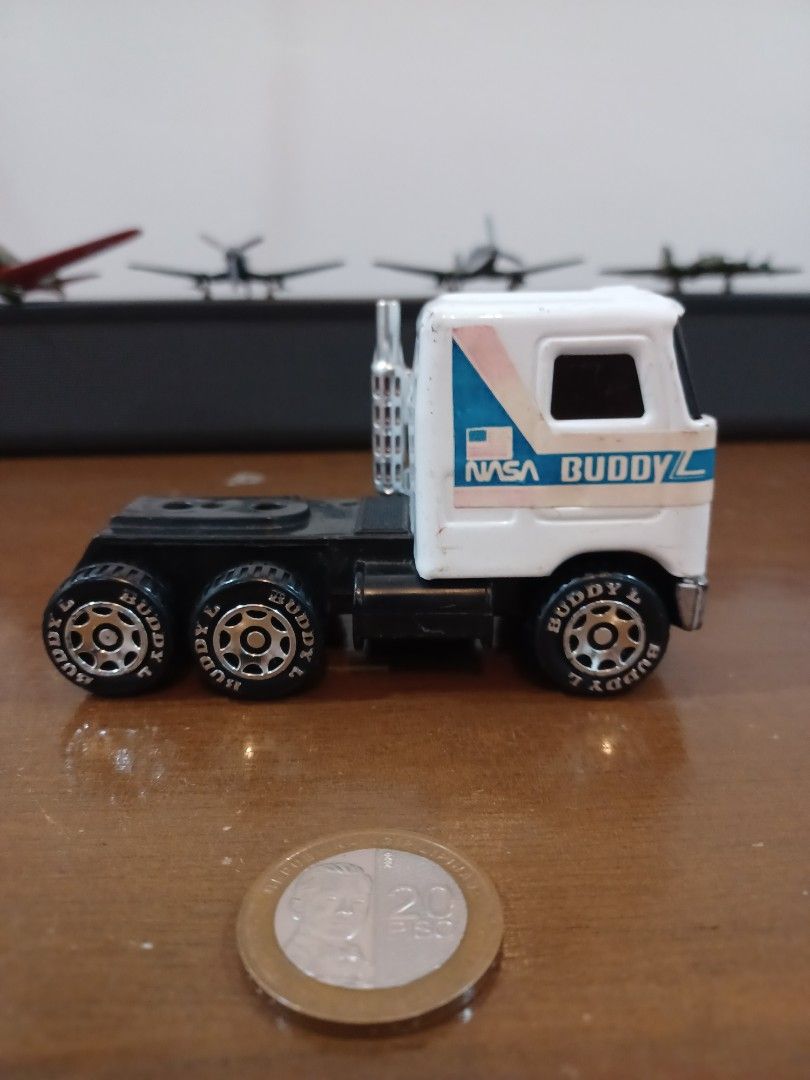 1980 Buddy L NASA Space Shuttle Mack Tractor - Cab Only (Category: Vehicle & Diecast Models) located in Quezon City. Submitted by daned05 (Listing ID 1389502746, Image 3). Description: Vintage 1980 Buddy L NASA Space Shuttle Mack Tractor - Cab Only No Trailer Buddy L was a classic American toy brand known for its heavy-duty steel trucks, first introduced in the 1920s. The brand changed ownership several times over the years and still exists today