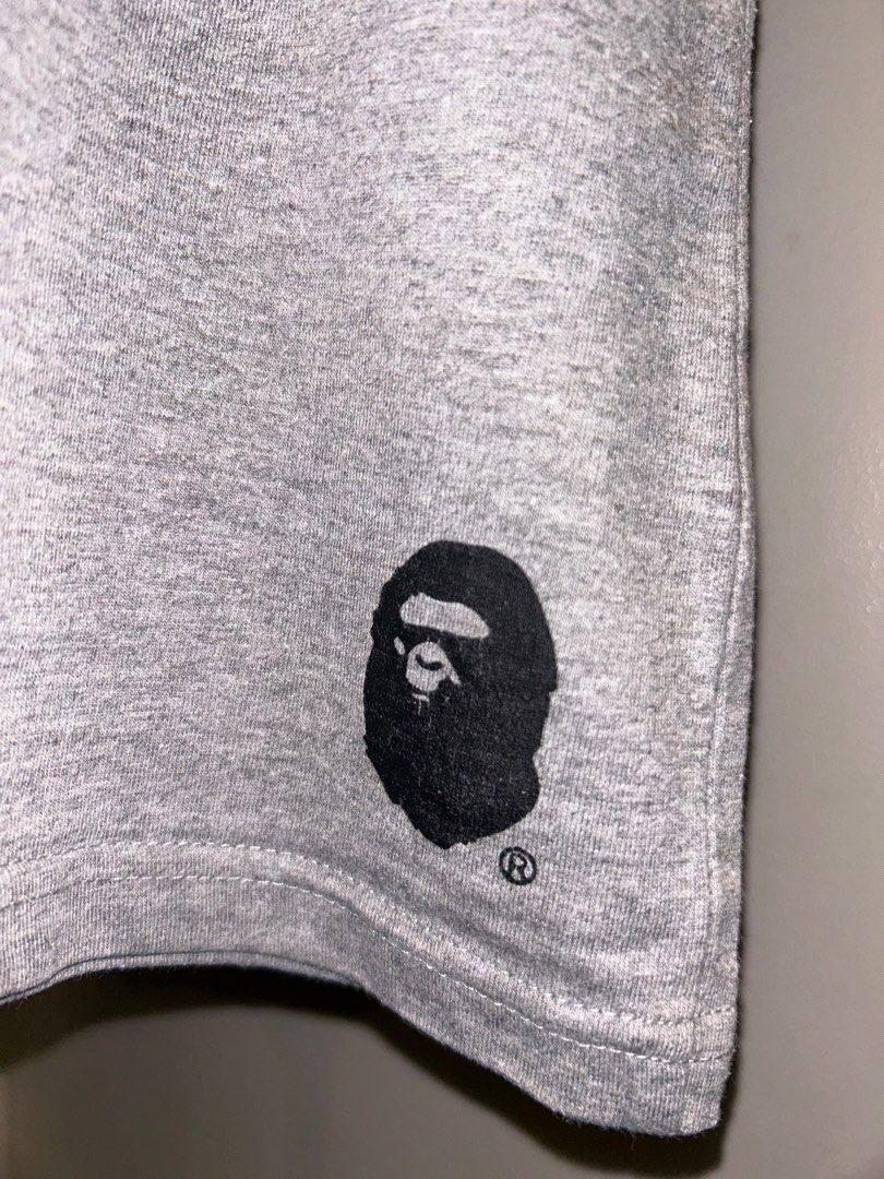 Bape T shirt (Category: Tshirts & Polo Shirts ) located in Quezon City. Submitted by darrenasiddao (Listing ID 1389557802, Image 3). Description: Plain Bape Gray Shirt Excellent Condition Size 26.5 x 20 Negotiable.