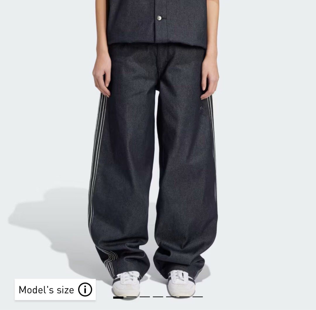 Bnew Adidas wideleg denim pants (Category: Jeans) located in San Jose del Monte. Submitted by mdfckinglit (Listing ID 1389610919, Image 1). Description: RFS NOT MY SIZE size 28 on tag but kasya sya upto 29 waist BNEW WITH TAGS SRP 9k.