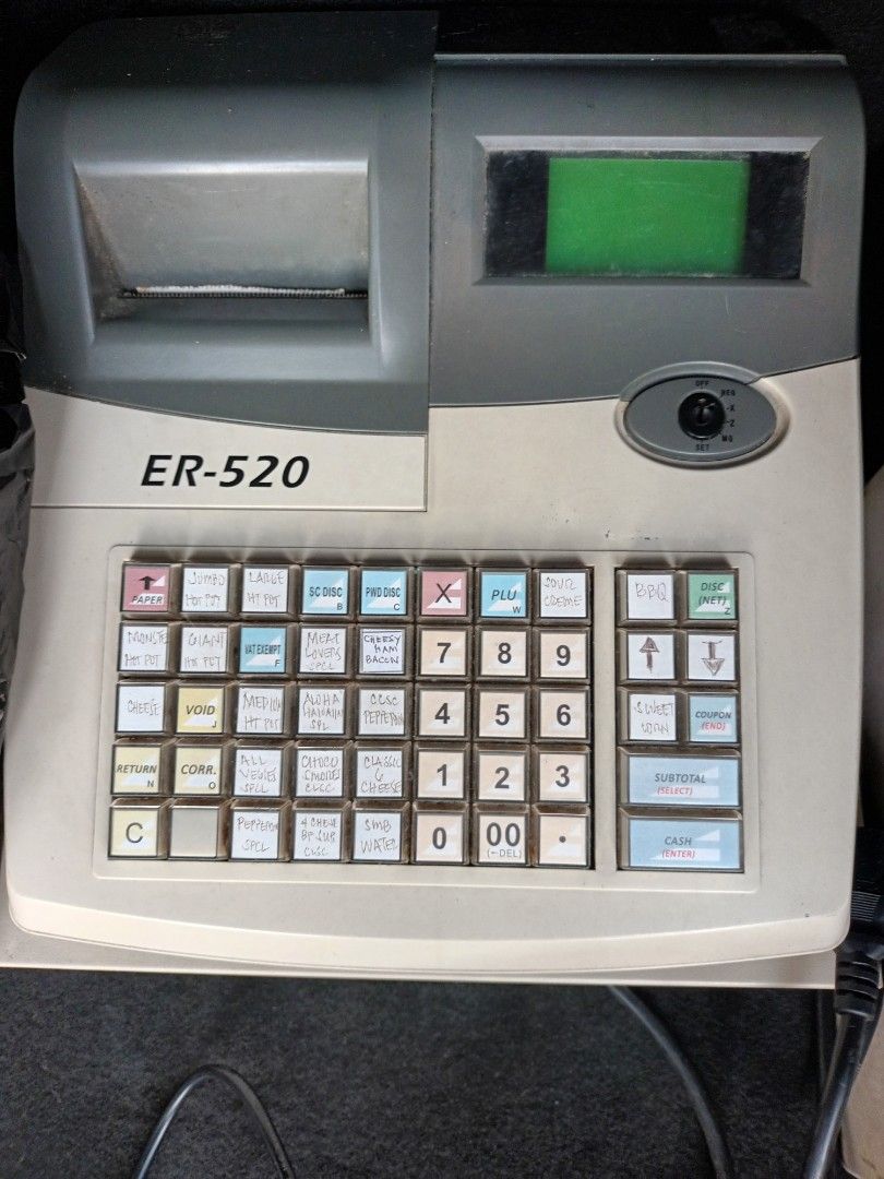 Cash Register (Category: Everything Else Others) located in Quezon City. Submitted by mf143 (Listing ID 1389523477, Image 2). Description: Cash Register with free thermal paper roll Used- In good condition status BIR- ready accredited Loc: Proj 7, QC.