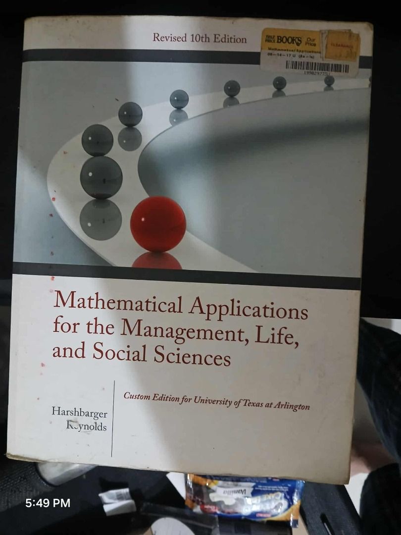 College Textbook Bundle for Sale(Physics & Math) (Category: Textbooks) located in Makati City. Submitted by sellaton3000 (Listing ID 1389588684, Image 2). Description: 🔹 Book 1: Physics for Engineers and Scientists Authors: G. von Oppen & F. Melchert 📘Hardcover, used with some signs of wear (minor surface marks, dust) Great for fundamentals in physics and engineering applications 🔹 Book 2: Mathematical Applications for the Management, Life, an