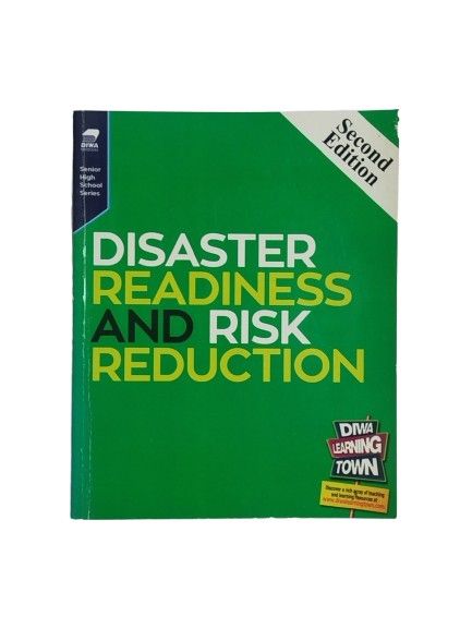 Disaster Readiness and Risk Reduction (Second Edition) - SHS Book (Category: Textbooks) located in Cabanatuan. Submitted by sbsmhariel (Listing ID 1389640503, Image 1). Description: Disaster Readiness and Risk Reduction (Second Edition) - SHS Book Diwa Learning Systems Inc. - bought for 600 pesos - pandemic books: not used often due to asynchronous classes - walang sulat at all minor issue: yellowish parts and small dents RFS: decluttering.
