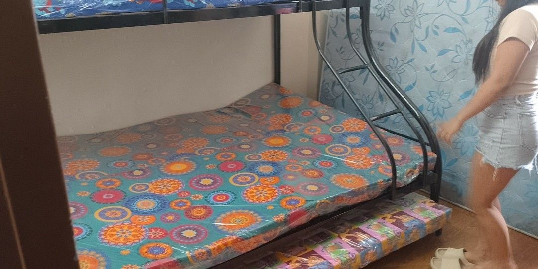 Double Deck Rtype Queen w' pull out w' mattress 4inch (Category: Bed Frames & Mattresses) located in Manila. Submitted by jhengsellav (Listing ID 1389617530, Image 3). Description: BRAND NEW ONHAND PHYSICAL STORE OPEN FOR VIEWING READY FOR DELIVERY CASH ON DELIVERY FREE STALLATION PM AND CONTACT ZERO 9 FIVE 4 TREE 3 SIX 8 EIGHT 3 TWO.