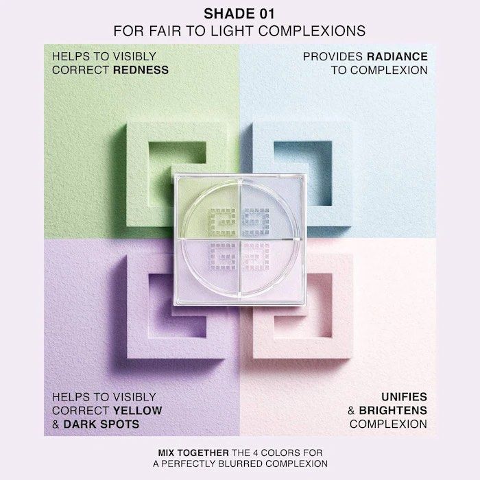 Givenchy Prisme Libre Illuminating & Color Correcting Loose Powder (Category: Makeup) located in Taguig. Submitted by francextrasph (Listing ID 1389533192, Image 2). Description: DM us on lG (francextrasph) to inquire/order PRE ORDER currently discounted cut-off: Aug 31 or until supplies last only mini - 1750 full - 3100 swipe to see variants >>> dm us to order ~.