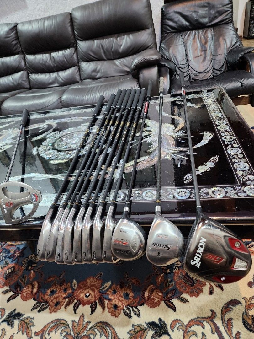Golf Set (Category: Golf) located in Paranaque City. Submitted by manilagolfmarket (Listing ID 1389563438, Image 2). Description: For Sale Golf Set. *Titleist DCI oversized club face R flex graphite shaft iron *Srixon woods *Srixon GiE 9.5° driver. *Odyssey mallet putter. Bag included for only 17.8k picj up Bf Paranaque free shipping within MM..