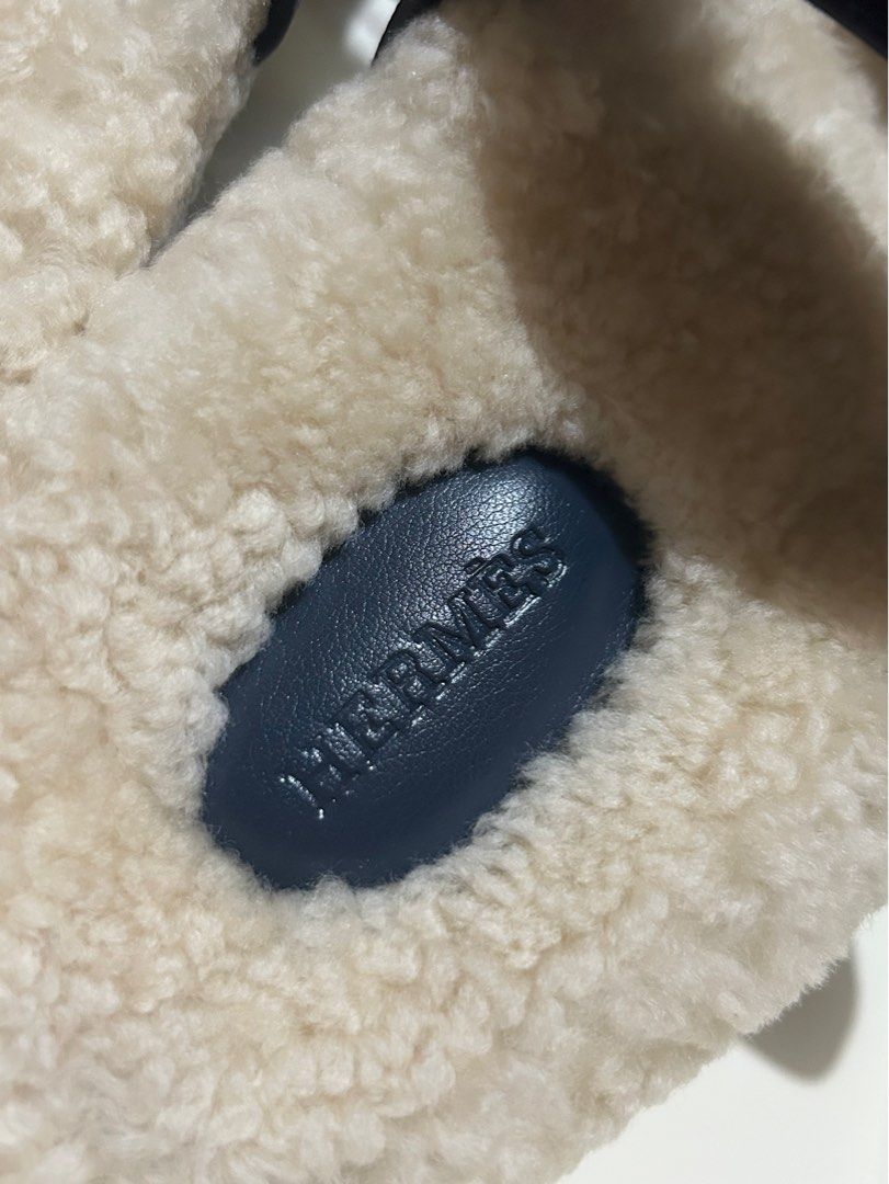 (NO BOX) Hermes Chypre Sandals - Epsom with Woolskin (Size 40) (Category: Sneakers & Footwear) located in Manila. Submitted by rl_lux (Listing ID 1389643551, Image 2). Description: Hermes Chypre Sandals Epsom with Woolskin Size 40 - CAN FIT UP TO SIZE 41 Inclusions: None.