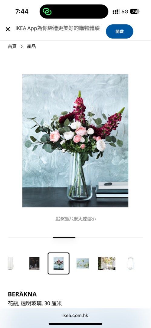 IKEA 玻璃花瓶 （分類：盆栽）位於 Hong Kong。 由 eusnas 提交（商品編號 1389601719，圖片 3）。簡介： 銅鑼灣18/9 前取。