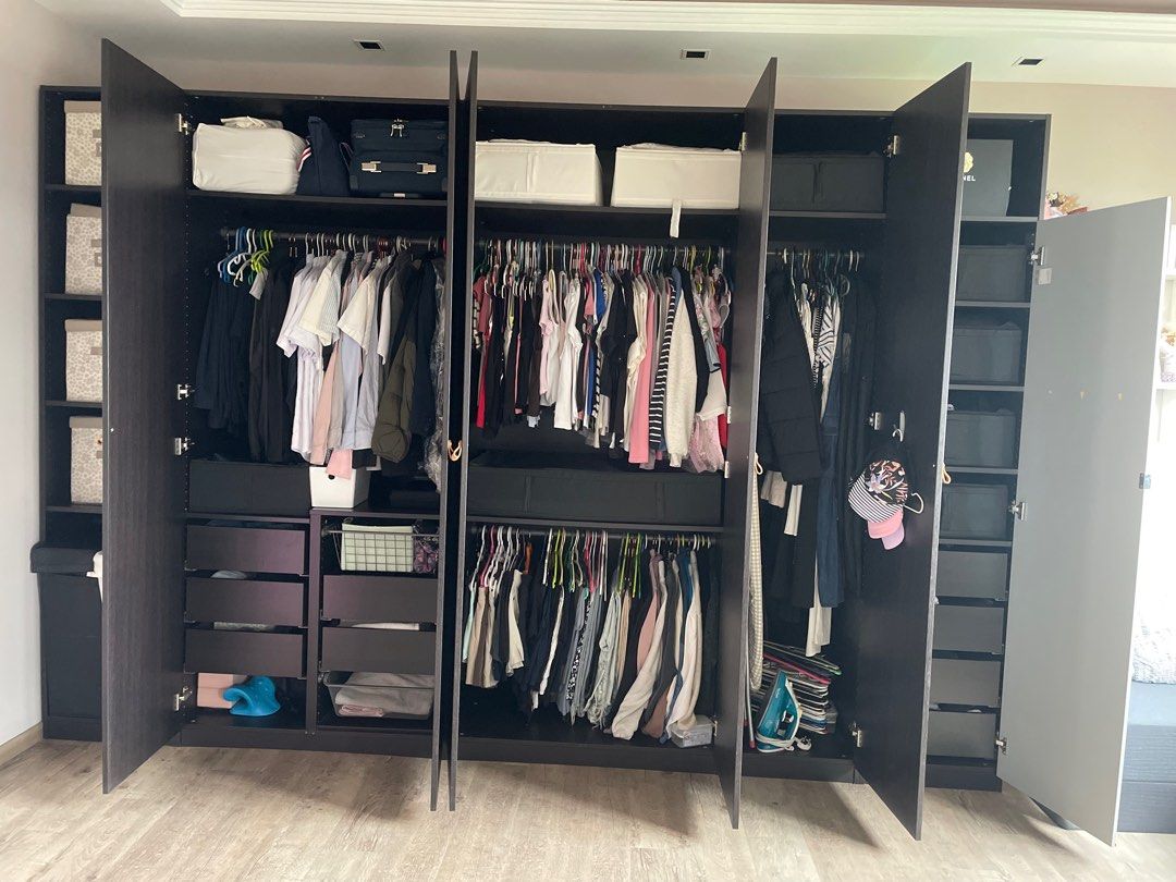 IKEA PAX Wardrobe Dark Brown, Furniture Home Living, Furniture