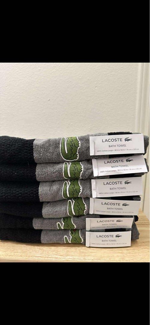 Lacoste bath towel (Category: Bedding & Towels) located in Calamba. Submitted by lc0628 (Listing ID 1389583959, Image 2). Description: .