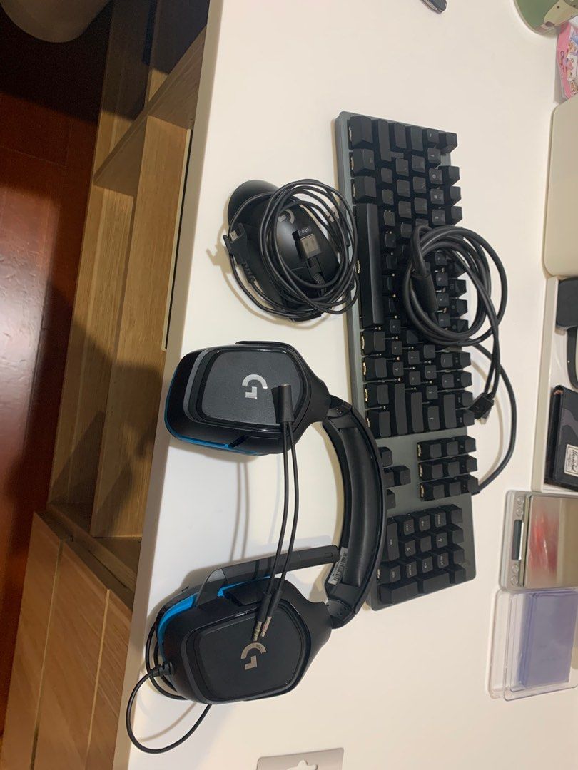 Logitech Bundle Keyboard, Mouse and Headset (Category: Computer Keyboard) located in Manila. Submitted by monkeybananas (Listing ID 1389616390, Image 2). Description: -Complete Pc Logitech Peripherals -authentic - no damages - with cables of all still included - G703 Lightspeed, G432 Headset, and G513 Mechanical Keyboard Red Linear Switches. - bought all in USA - 📍location, San Juan City - 🚛 delivery service grab and lalamove.