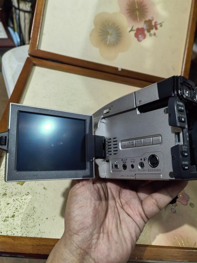 Mini DV Camcorder Model: GR-DVL700 (Category: Cameras) located in Cebu City. Submitted by dudes_villanueva (Listing ID 1389568836, Image 2). Description: Mini DV Camcorder Model: GR-DVL700 Note: Untested‼️‼️‼️ No Battery Pack. Sold as is. All sales final and Non-refundable. Condition: No Fungus. Lens cover cannot be opened Manually. Eye Rubber part is Lacking. See last pic. 📌Featuring a 200x digital zoom and progressive scan capabilities. 📌It u