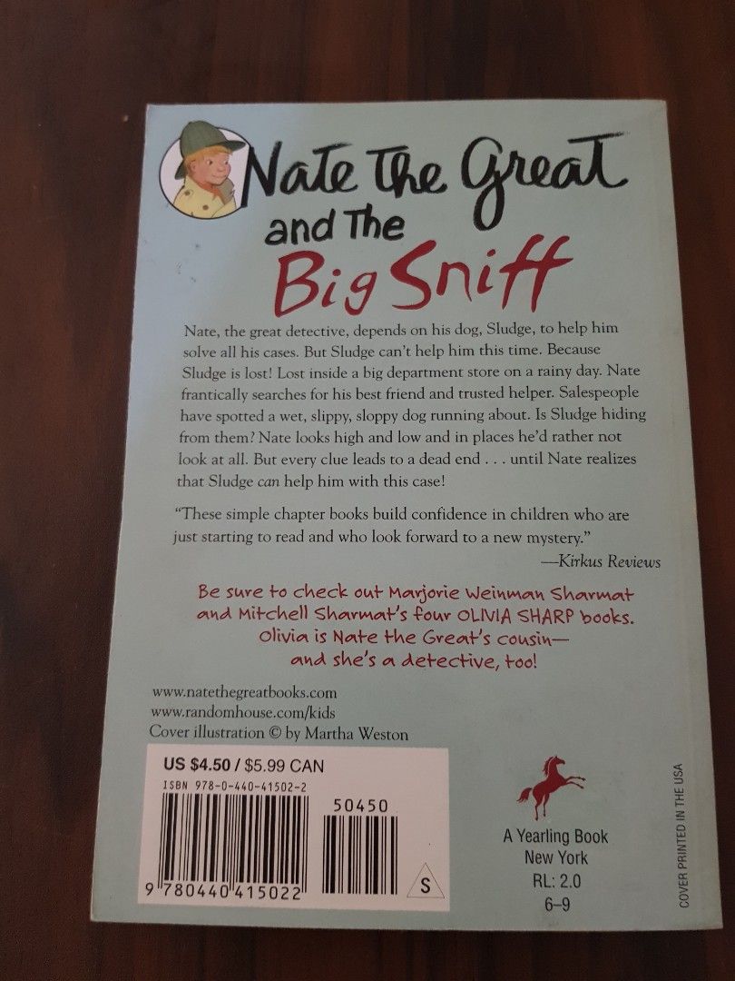 Nate The Great and the Big Sniff (Category: Children's Books) located in Mandaluyong City. Submitted by kakeraage (Listing ID 1389525637, Image 2). Description: .