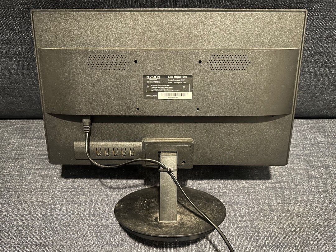 NVision Led Monitor (19”) (Category: Monitor Screens) located in Paranaque City. Submitted by dochachi03 (Listing ID 1389585804, Image 3). Description: FS: NVision 19” LED PC Monitor Refresh Rate: 60Hz Response Time: 5Ms Resolution: 1440X900 Brightness: 250cd/m2 Contrast Ration: 1000:1 Display Colors: 16.7M Viewing Angle: 170(H) X 160(V) Interface: HDMIx1,VGAx1 Power Input: AC220 Rfs: Decluttering LOC: Paranaque MOD: Lalamove/Grab/meetup if malap