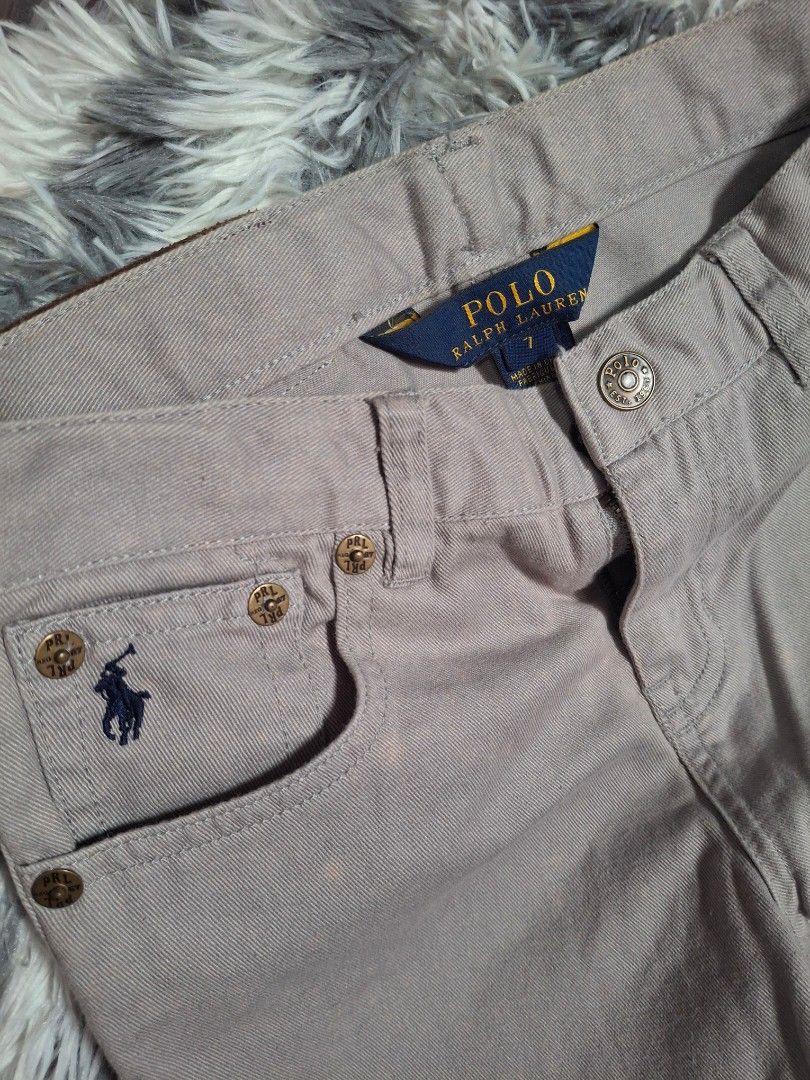 POLO RALPH LAUREN (Category: Babies & Kids Fashion) located in Bulacan. Submitted by stacksonracks_ph (Listing ID 1389552384, Image 2). Description: Color: Gray Length: 31 inches Waist: 12 inches.