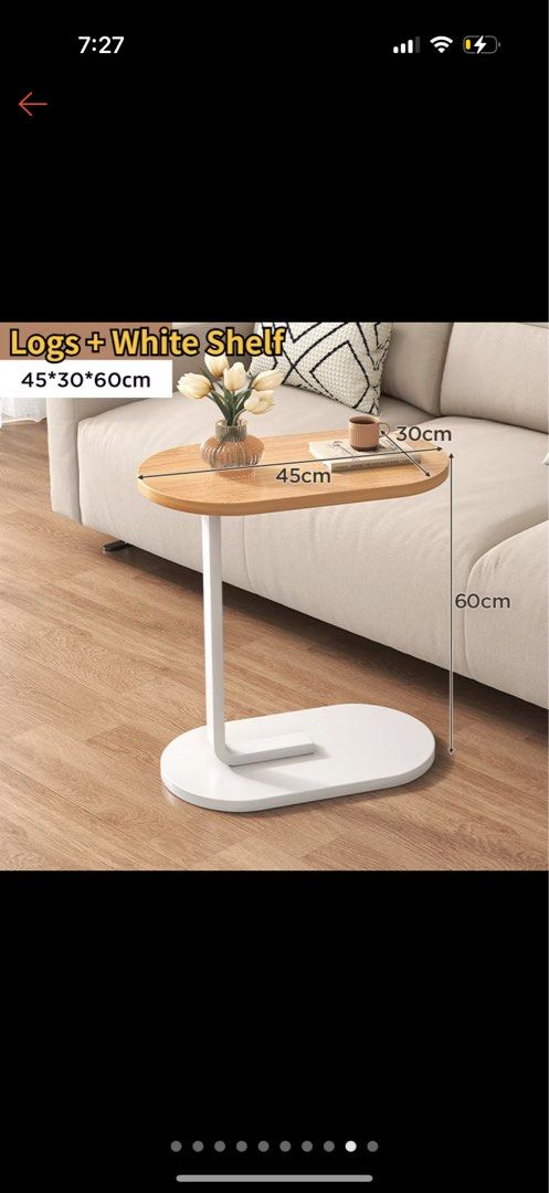 Side table (Category: Tables & Sets) located in Singapore. Submitted by chancess (Listing ID 1389598782, Image 2). Description: ✅ Used only for 2 months, no flaws (at least visible to me!) ✅ If needed, simply use an Allen Key to dismantle ✅ Price is negotiable ✅ Must be pick up at my location. If not, please arrange delivery on your end 🙏 Disclaimer: A bit wobbly by nature due to thin part between base and table top, so I do not suggest putting 