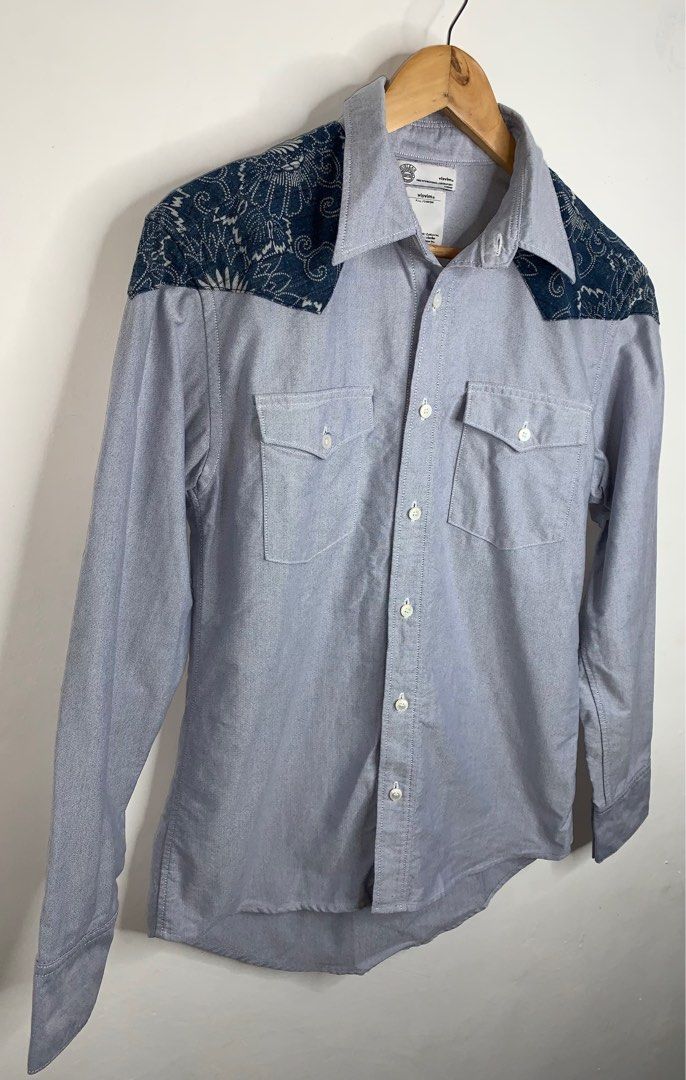 Visvim Button Up Shirt (Category: Formal Shirts) located in Binan City. Submitted by hybrid_archival_theory (Listing ID 1389621075, Image 3). Description: Visvim Button Up Shirt Mens Small Size- 1 on tag Dimensions- ⬇️⬇️⬇️⬇️⬇️⬇️ Hem- 19" Chest- 19" Length- 29" Shoulders- 18" Sleeve Length- 23.5" In Good Condition Please Check Detailed Photos Posted For Your Reference Thankyou!!! .