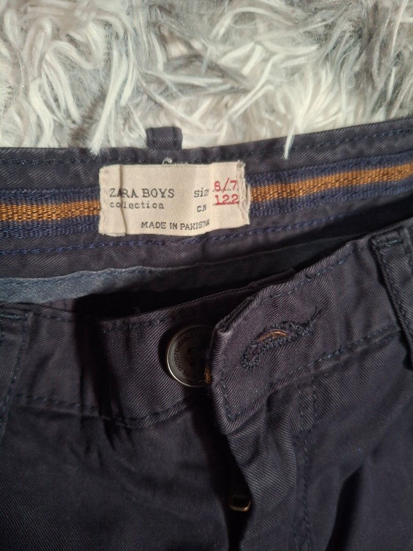 ZARA KIDS (Category: Babies & Kids Fashion) located in Bulacan. Submitted by stacksonracks_ph (Listing ID 1389547833, Image 2). Description: Color: Navy Blue Made in Pakistan Adjustable Length: 32.2 inches Waist: 12 inches.