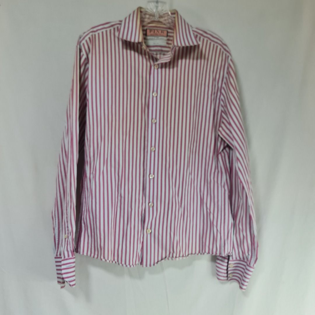 * * Thomas Pink - Declutter Sale 005 * * (Category: Formal Shirts) located in Quezon City. Submitted by jkr_kenshin (Listing ID 1384561934, Image 1). Description: Pre Loved Authentic Thomas Pink Item is used. Boxed and stored for a year Size is posted in the picture ______________________________ Stripes / Vintage Slim Fit Made in Morocco M (Medium) ______________________________ R E A D C A R E F U L L Y First to pay get the item Pay within 24hr