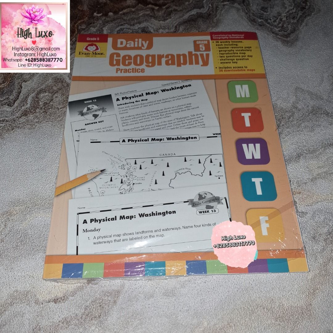 Buku Evan-Moor Daily Geography Practice Grade 5 Homeschooling and ...