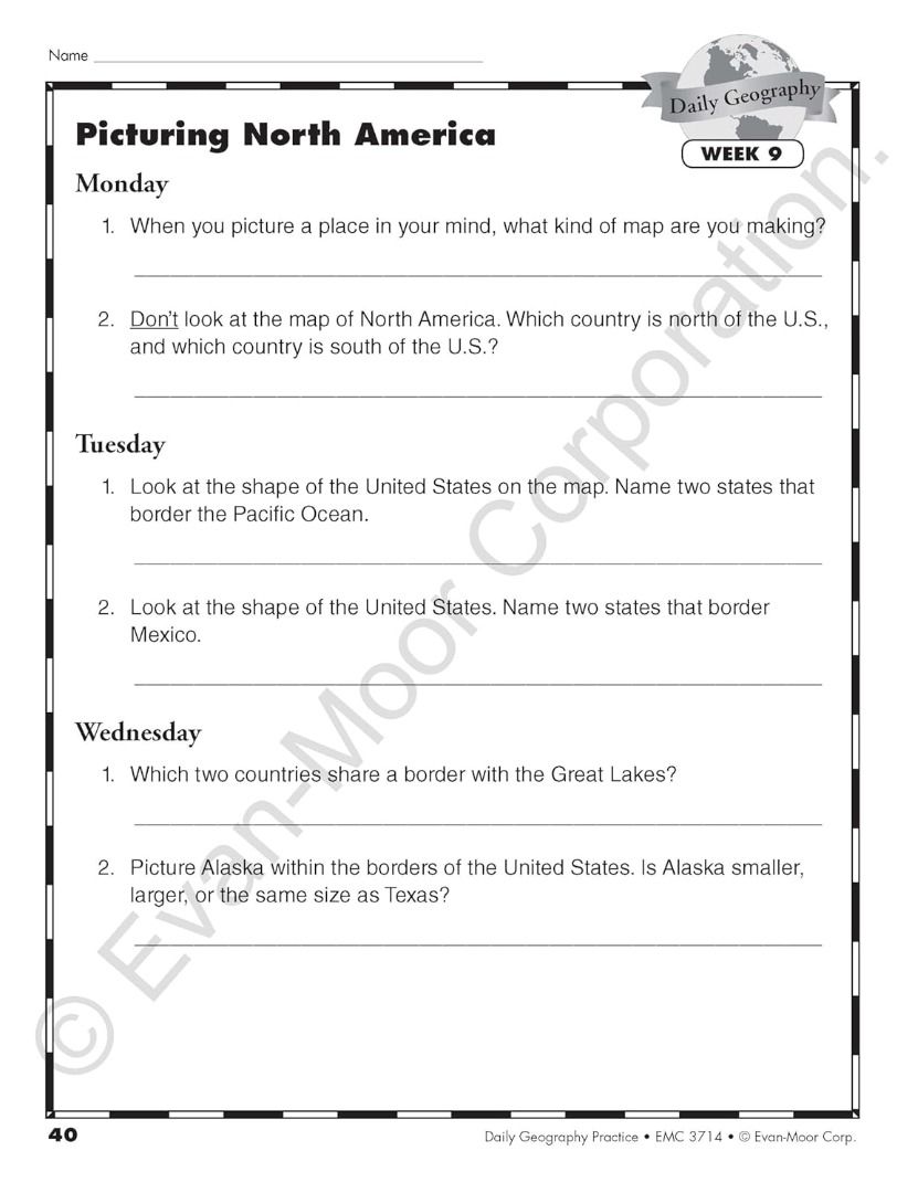Buku Evan-Moor Daily Geography Practice Grade 5 Homeschooling and ...
