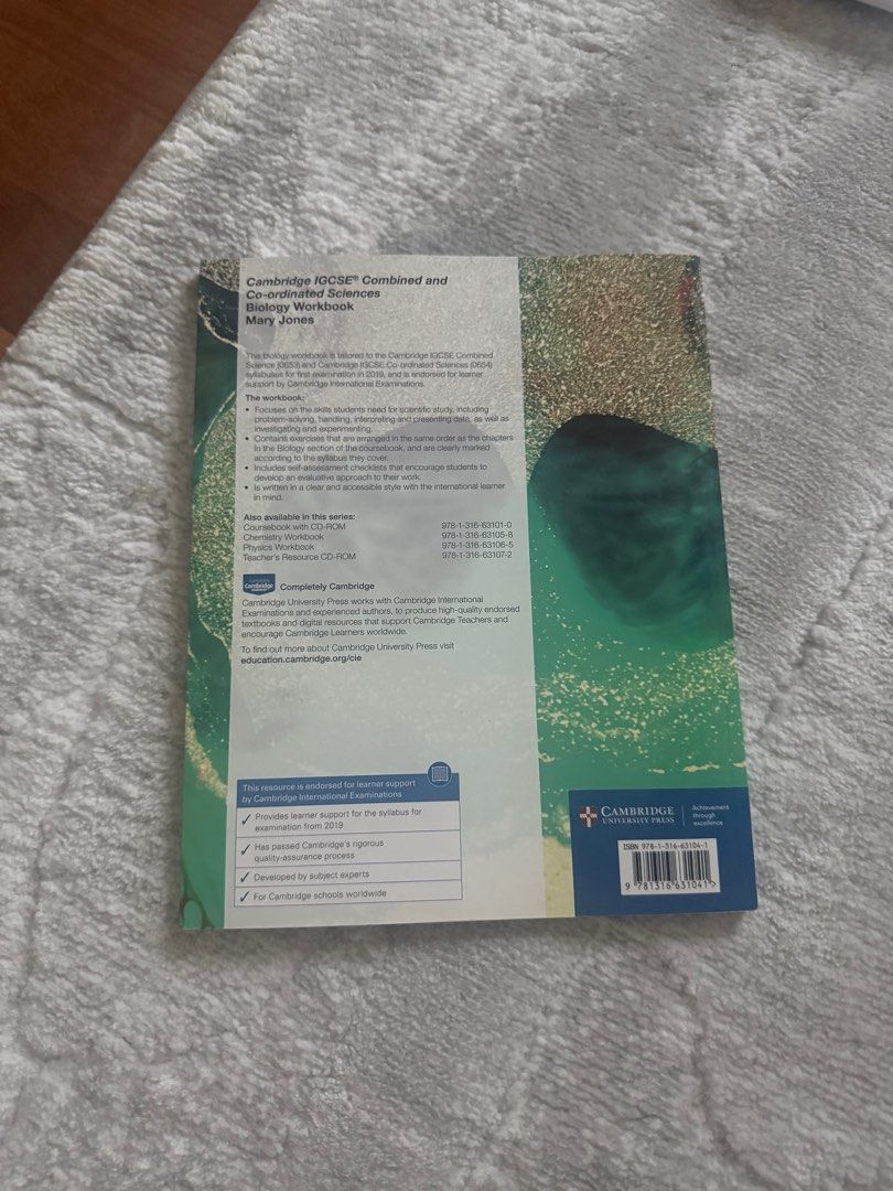 CAMBRIDGE IGCSE COMBINED AND CO-ORDINATED SCIENCE BIOLOGY WORKBOOK ...