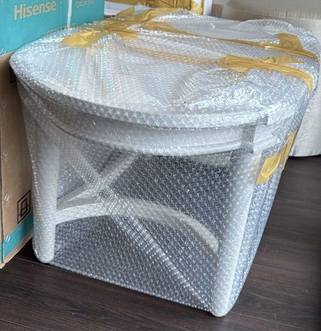 Coffee table (Category: Tables & Sets) located in Petaling Jaya. Submitted by naim417 (Listing ID 1384487467, Image 3). Description: Still new. Custom coffee table with white paint. Just open the plastic for cleaning the surface. Wood material 10/10 ✨.