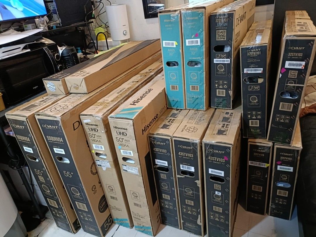 Devant and hisense smart tv (Category: TV) located in Manila. Submitted by ash.brielle (Listing ID 1384631064, Image 1). Description: Warehouse sale devant hisense tcl ace smart tv ‼️ Lower than mall Guaranteed orig and brand new With warranty Free wall bracket Cod Mode of payment Gcash Cash Bank transfer for orders and inquiries Direct message me.