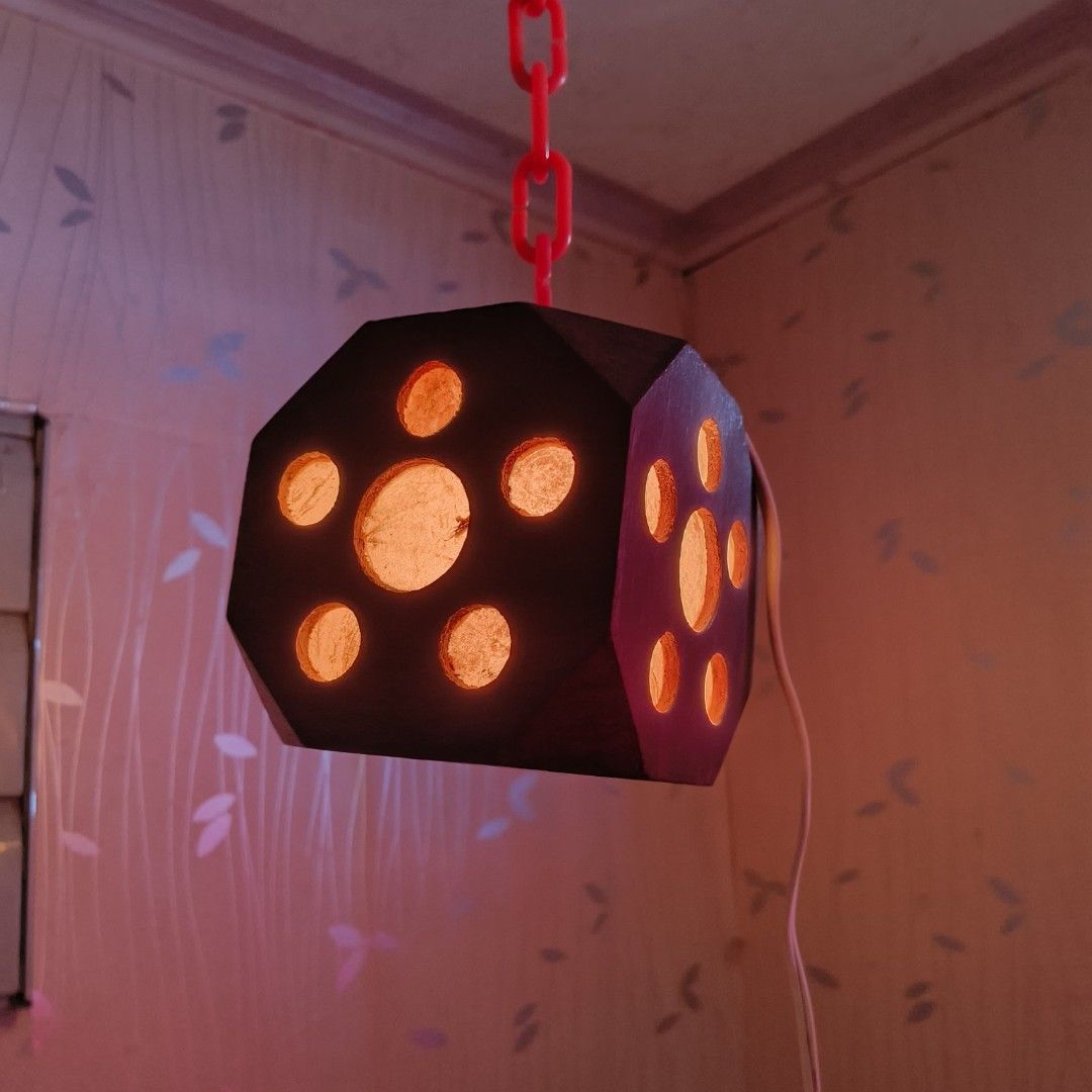 Dice Light / Bed Light / Room Light (Category: Lighting) located in Malabon City. Submitted by faeclothing (Listing ID 1384439106, Image 3). Description: - Aesthetic design - See other pictures. - Good for bedroom for dim light. RFS: decluttering.
