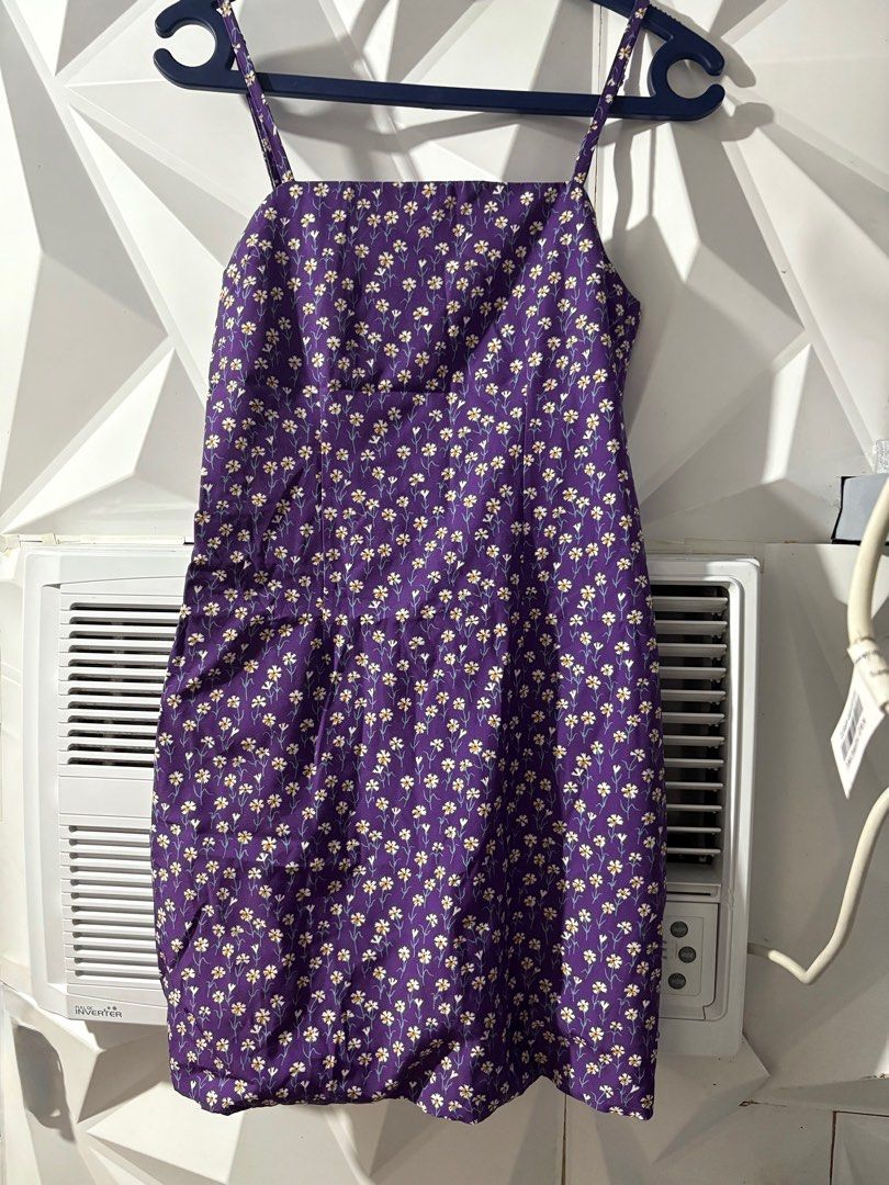 FLORAL PURPLE DRESS (Category: Dresses) located in Manila. Submitted by Raceeri (Listing ID 1384558410, Image 1). Description: Adjustable strap Small frame MOP: GCASH / SECURITY BANK MOD: LALAMOVE SF: SHOULDERED BY BUYER NO RETURN / NO REFUND.