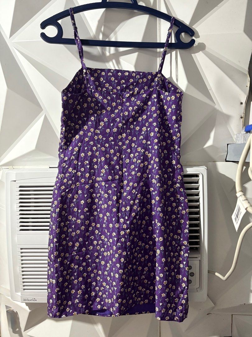 FLORAL PURPLE DRESS (Category: Dresses) located in Manila. Submitted by Raceeri (Listing ID 1384558410, Image 2). Description: Adjustable strap Small frame MOP: GCASH / SECURITY BANK MOD: LALAMOVE SF: SHOULDERED BY BUYER NO RETURN / NO REFUND.