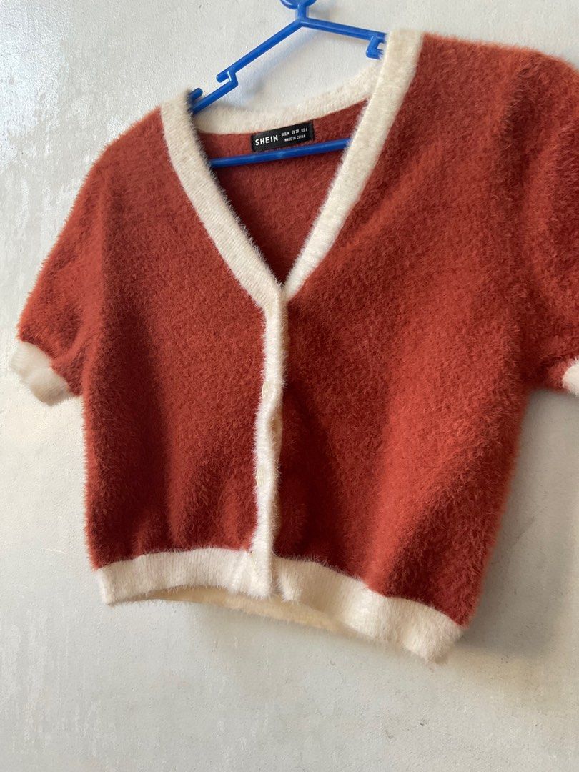 Fuzzy orange/ terracotta cute top SHEIN (Category: Blouses) located in Taguig. Submitted by ooshk (Listing ID 1384439470, Image 2). Description: Negotiable if you will also get other items from me .