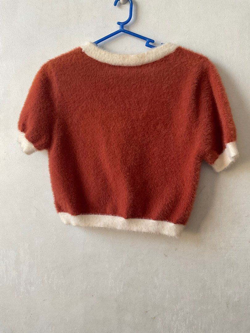 Fuzzy orange/ terracotta cute top SHEIN (Category: Blouses) located in Taguig. Submitted by ooshk (Listing ID 1384439470, Image 3). Description: Negotiable if you will also get other items from me .