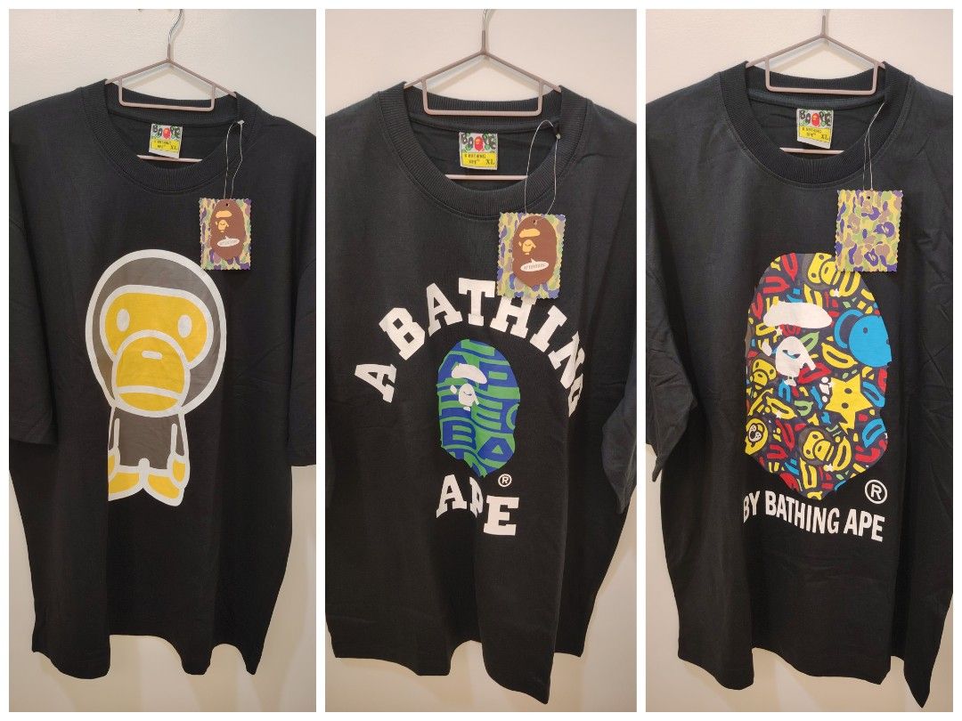 Graphic Tshirts (ABATHING APE & STUSSY) (Category: Activewear) located in San Juan City. Submitted by lavishchicks (Listing ID 1384624495, Image 2). Description: A Bathing Ape and Stussy Tshirt Large and Xl PHP450.