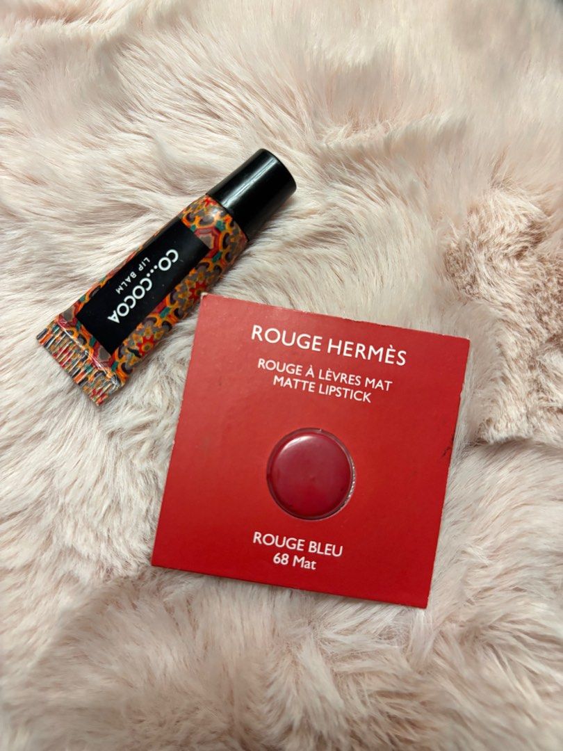 Hermes Rouge Lipstick (Category: Makeup) located in Taguig. Submitted by hisandhers16 (Listing ID 1384628692, Image 1). Description: Authentic Rouge Hermes Red Matte Lipstick With free sampler gloss From sephora purchase Steal price if you want to try it Im back from a long hiatus. Selling again unused and authentic items. Had a lot of hauls from travel and impulse buy, help a girl declutter 🩷 Please read 🩷 - authentic only - steal finds - NO l